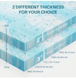 Cooling Gel Memory Foam Mattress Topper - Twin to King Sizes