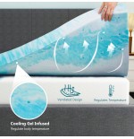 Cooling Gel Memory Foam Mattress Topper - Twin to King Sizes