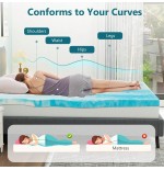 Cooling Gel Memory Foam Mattress Topper - Twin to King Sizes