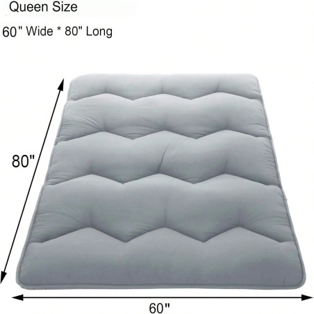 Queen Japanese Futon Mattress - 3-Inch Foldable Tatami Floor Bed