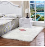 A Faux Fur Plush Carpet for Home Use in Bedroom, Living Room, and Beside the Bed