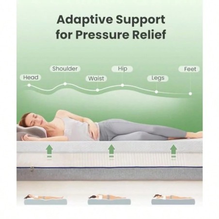 King 2-Inch Memory Foam Mattress Topper with Bamboo Cover