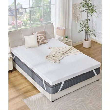 King 2-Inch Memory Foam Mattress Topper with Bamboo Cover