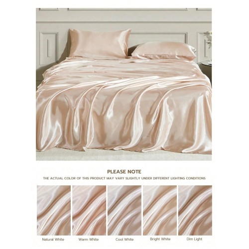 Premium Silky Satin Flat Sheet - Soft, Breathable, Wrinkle-Free