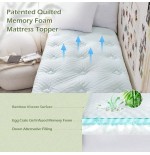 Twin XL Bamboo Memory Foam Mattress Topper | Back Pain Relief