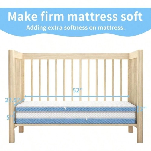 Gel-Infused Foam Mattress Topper - Ultra-Soft & Washable