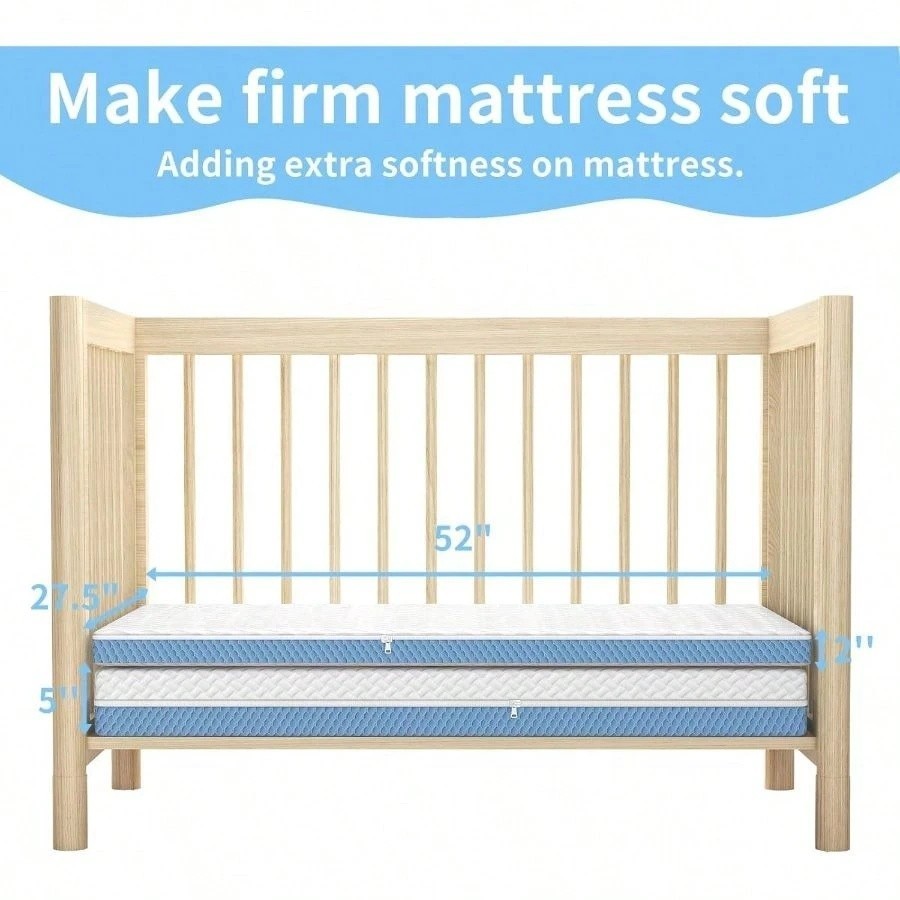 Gel-Infused Foam Mattress Topper - Ultra-Soft & Washable