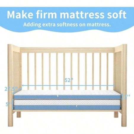 Gel-Infused Foam Mattress Topper - Ultra-Soft & Washable