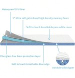 Gel-Infused Foam Mattress Topper - Ultra-Soft & Washable