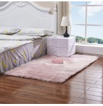 A Faux Fur Plush Carpet for Home Use in Bedroom, Living Room, and Beside the Bed