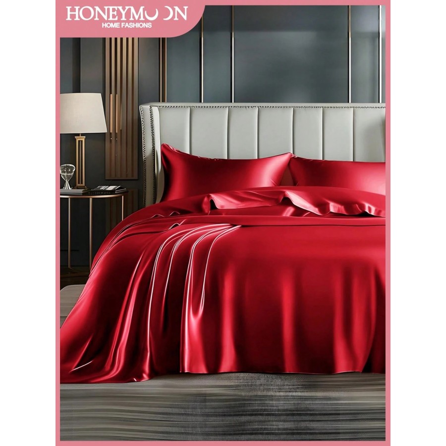 Premium Silky Satin Flat Sheet - Oeko-Tex Certified & Wrinkle-Free