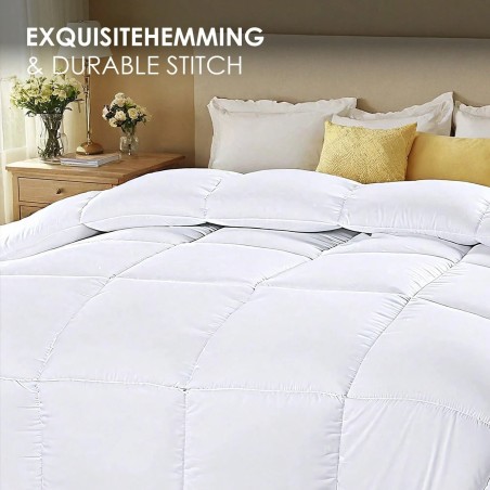 Yun Do White Goose Down Alternative Comforter - Medium Warmth Hotel Duvet