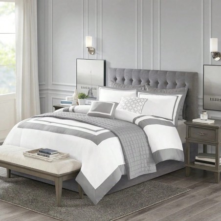 Regency Heights 8-Pc Bedding Set - Down Alternative Comforter & Shams
