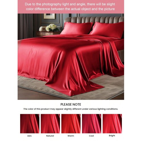 Premium Silky Satin Flat Sheet - Oeko-Tex Certified & Wrinkle-Free