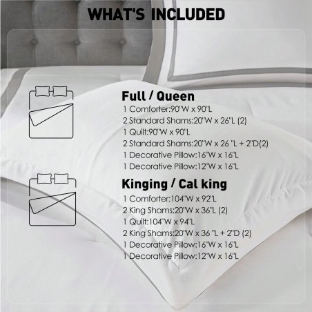 Regency Heights 8-Pc Bedding Set - Down Alternative Comforter & Shams