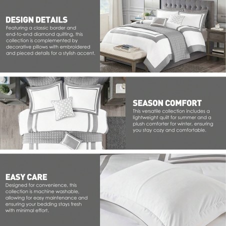 Regency Heights 8-Pc Bedding Set - Down Alternative Comforter & Shams