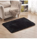 A Faux Fur Plush Carpet for Home Use in Bedroom, Living Room, and Beside the Bed