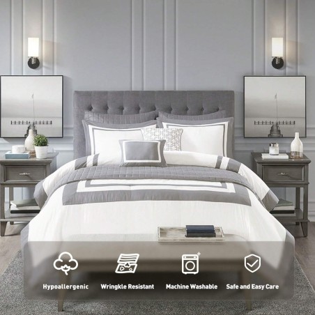 Regency Heights 8-Pc Bedding Set - Down Alternative Comforter & Shams