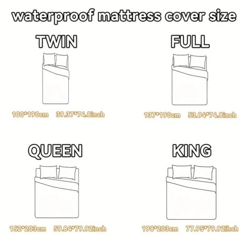 AVXLRQ Waterproof Cooling Mattress Protector - Fitted Bedspread