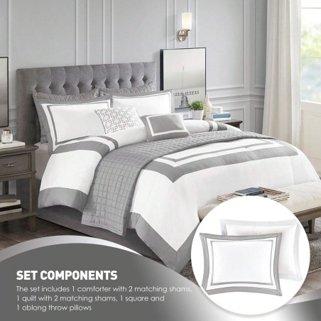 Regency Heights 8-Pc Bedding Set - Down Alternative Comforter & Shams