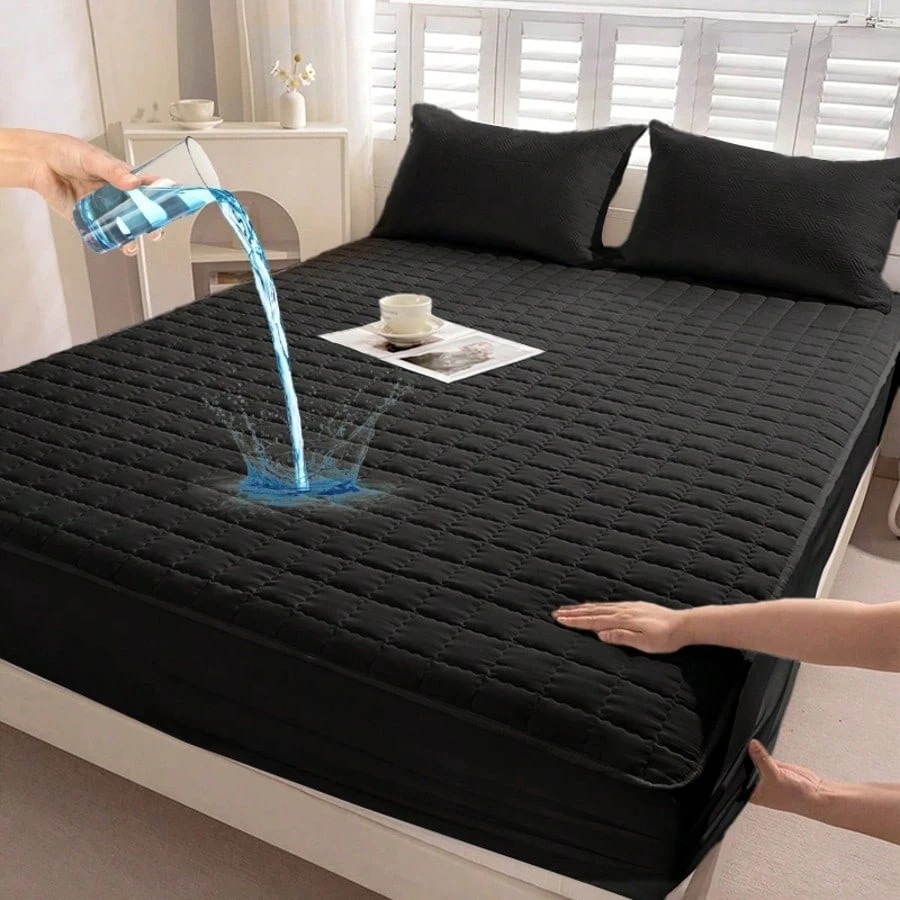 AVXLRQ Waterproof Mattress Protector - Cooling Bedspreads & Fitted Sheet
