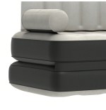 Inflatable Mattress with Built-In Pump & Bed Skirt - Gray Top