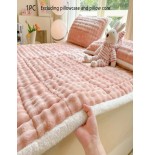 Gray Quilted Mattress Pad Protector with Elastic Straps