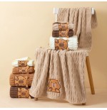 Corduroy household soft absorbent towel and bath towel set