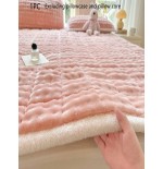 Gray Quilted Mattress Pad Protector with Elastic Straps