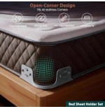 Snap-Lock Fitted Sheet Holders - 4 Pack ABS Straps for Mattresses