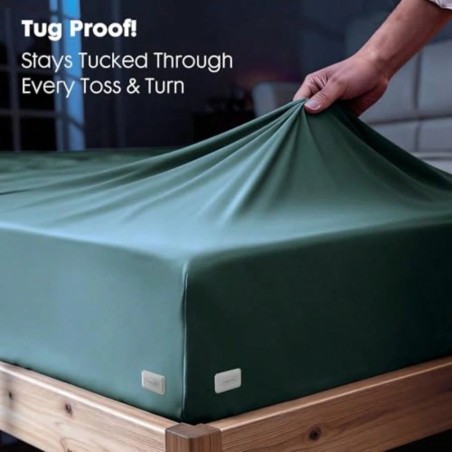 Snap-Lock Fitted Sheet Holders - 4 Pack ABS Straps for Mattresses