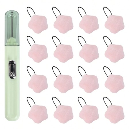 Duvet Clips Set - 16 Pink Pins & Green Threader for Comforter