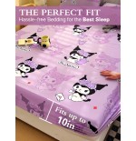 Sanrio Cartoon Fitted Sheet - Breathable Anti-Pilling Mattress Protector, Twin/Full/Queen/King, Machine Washable