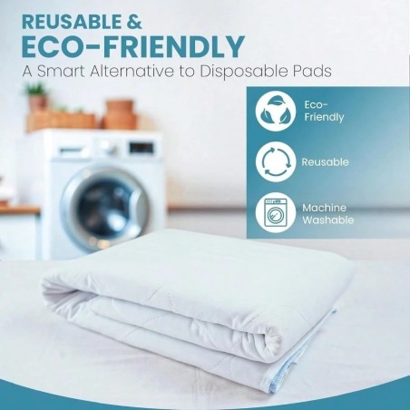 Washable Waterproof Bed Pads (2 Pack) - 34x52 Incontinence Protection