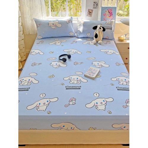 Sanrio Cute Cartoon Fitted Sheet - Breathable Mattress Protector