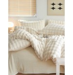 Cream White Bubble Plush Sherpa Fleece Duvet Cover Set - 3 Piece