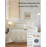 Cream White Bubble Plush Sherpa Fleece Duvet Cover Set - 3 Piece