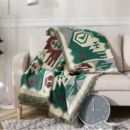 Soft Cotton Throw Blanket for Couch & Bed, Breathable All-Season Comfort, Machine Washable for Adults, Kids, Sensitive Skin