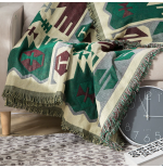 Soft Cotton Throw Blanket for Couch & Bed, Breathable All-Season Comfort, Machine Washable for Adults, Kids, Sensitive Skin