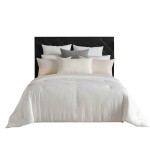 Jacquard Plaid Quilted Polyester Comforter Insert - All-Season Bedding