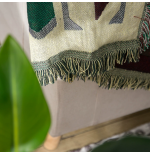 沙发和床用柔软棉质毯子，透气四季舒适，适合成年人、儿童和敏感肌肤，可机洗