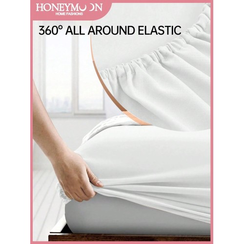 Ultra Soft Solid Color Fitted Sheet - Deep Pocket for All Bed Sizes