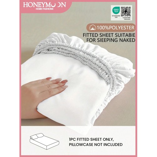 Ultra Soft Solid Color Fitted Sheet - Deep Pocket for All Bed Sizes
