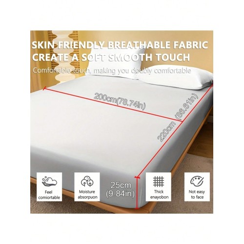 Ultra Soft Solid Color Fitted Sheet - Deep Pocket for All Bed Sizes