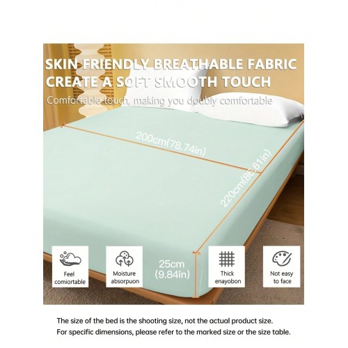 Soft Solid Color Fitted Sheet - 25cm Deep Pocket, Oeko-Tex Certified