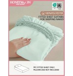 Soft Solid Color Fitted Sheet - 25cm Deep Pocket, Oeko-Tex Certified