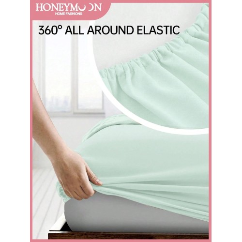 Soft Solid Color Fitted Sheet - 25cm Deep Pocket, Oeko-Tex Certified