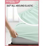Soft Solid Color Fitted Sheet - 25cm Deep Pocket, Oeko-Tex Certified