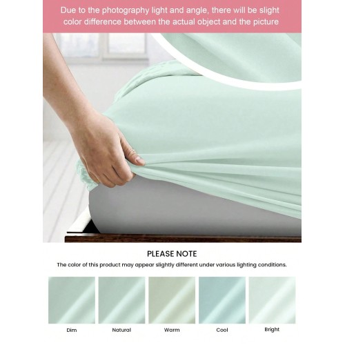 Soft Solid Color Fitted Sheet - 25cm Deep Pocket, Oeko-Tex Certified