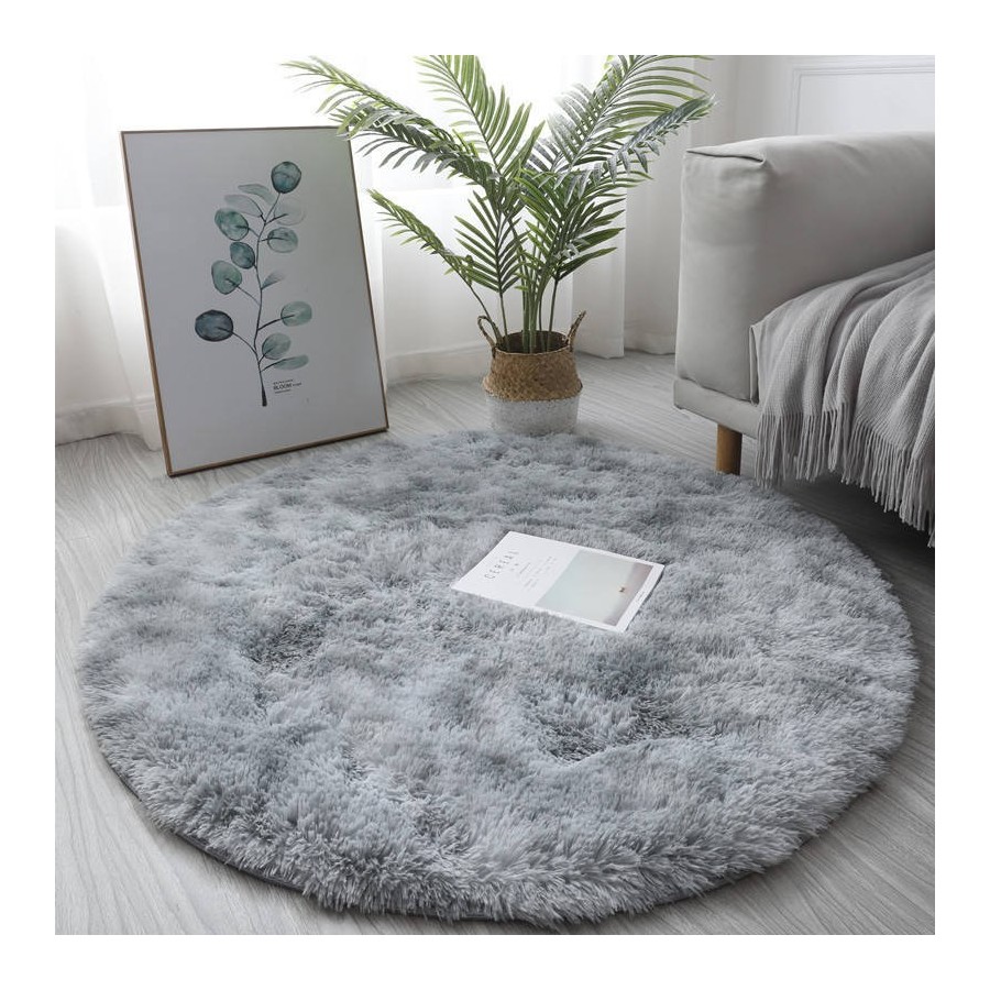 Nordic Style Round Plush Rug, Fluffy Shaggy Carpet for Living Room Bedroom, Anti-Slip Indoor Mat (Multiple Colors Available) Nordic Style Round Plush Rug, Fluffy Shaggy Carpet for Living Room Bedroom, Anti-Slip Indoor Mat (Multiple Colors Available)
